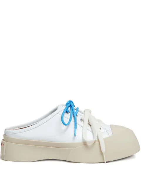 Marni leather Pablo lace-up sabots White SNZW019820P7226