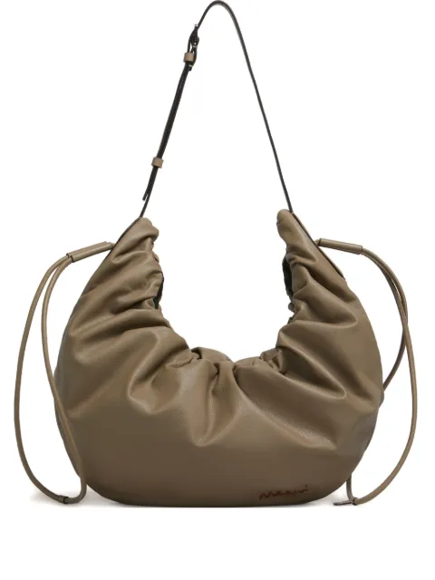 Marni leather Scrunchie small shoulder bag Brown SBMQ0115U0P8548
