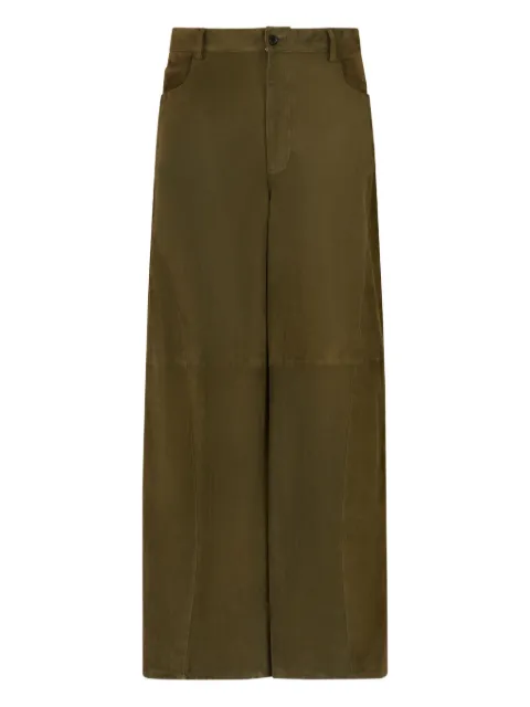 Marni leather wide-leg trousers Green PUMY0034A0ULA761