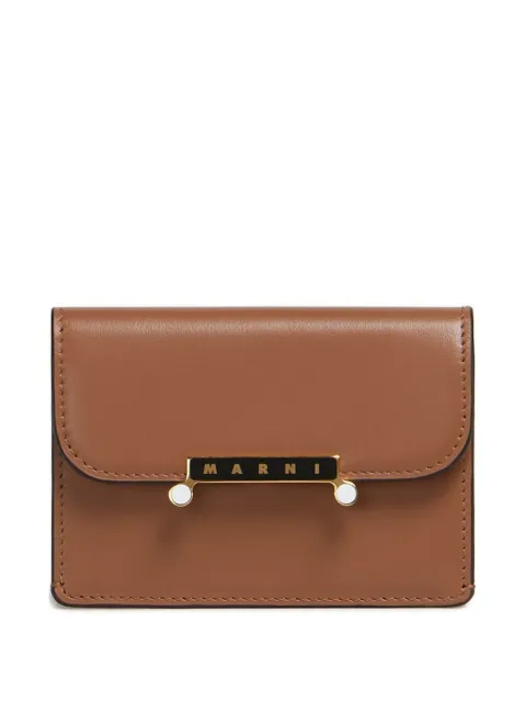 Marni leather Envelope card holder Brown PFMO0133U0P6948