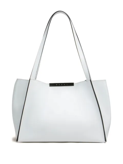 Marni leather Cresta E/W small tote bag White SHMP0152U0P8533