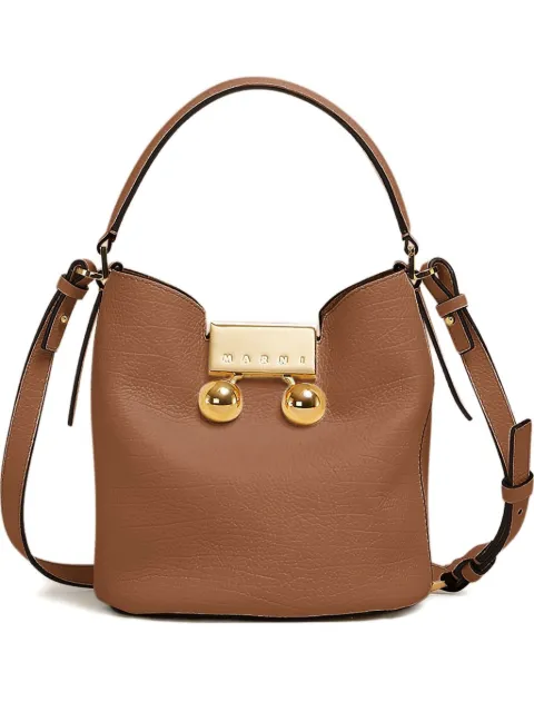 Marni leather Trunkaroo bucket bag Brown SCMP0081U0P8185