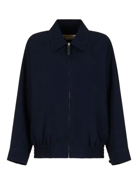 Marni zip-up bomber jacket Blue JKMA0362SUTW839