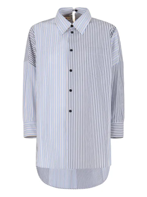 Marni striped cotton shirt Grey CAMA0650QSUTC530