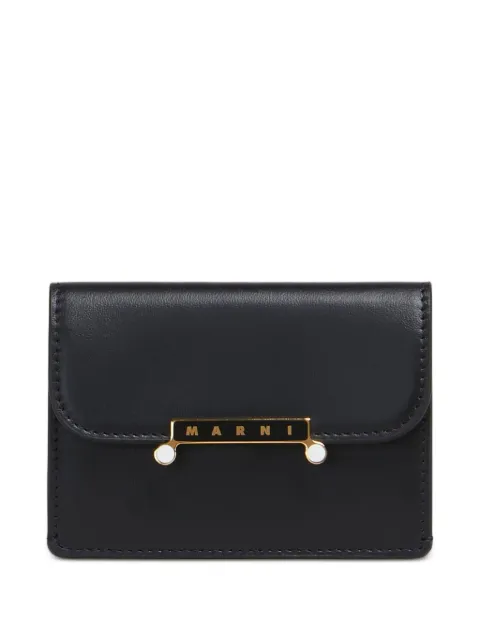 Marni leather Envelope card holder Black PFMO0133U0P6948