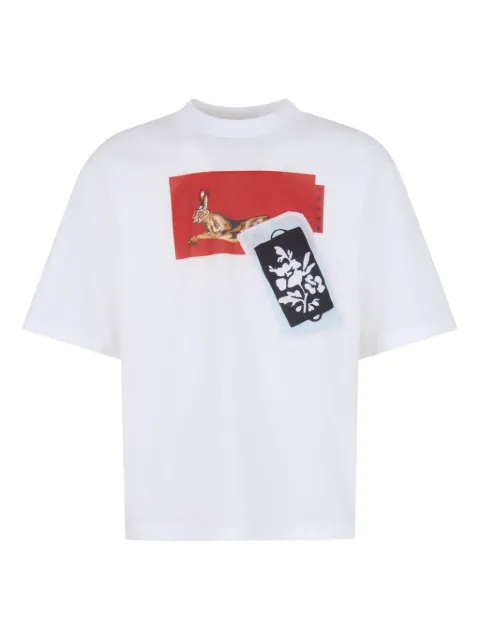 Marni graphic-print T-shirt White HUMU0223TPUSCY39