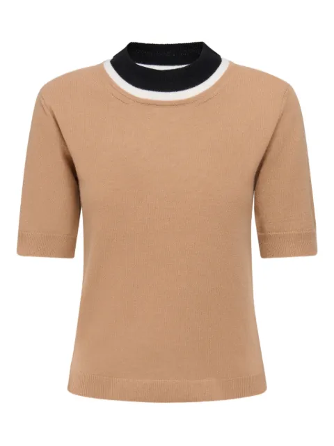 Marni two-tone knitted top Neutrals GCMD0618EQUFH551