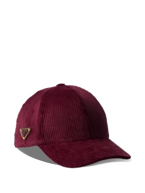 Prada corduroy baseball cap Red 1HC27413I4