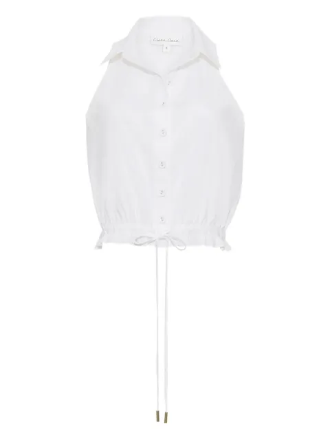 Cara Cara button-up halter top White 3121