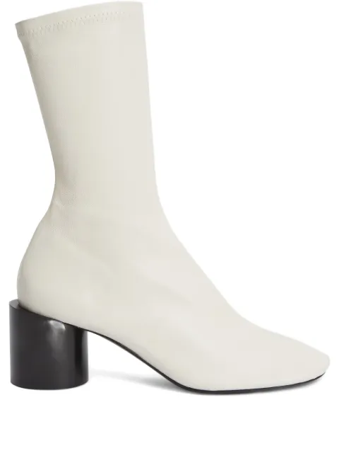 Jil Sander block-heel ankle boots White J16WU0072P1758