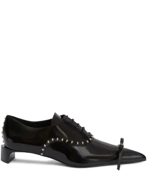 Jil Sander studded patent leather Oxford shoes Black J16ZJ0021P7032