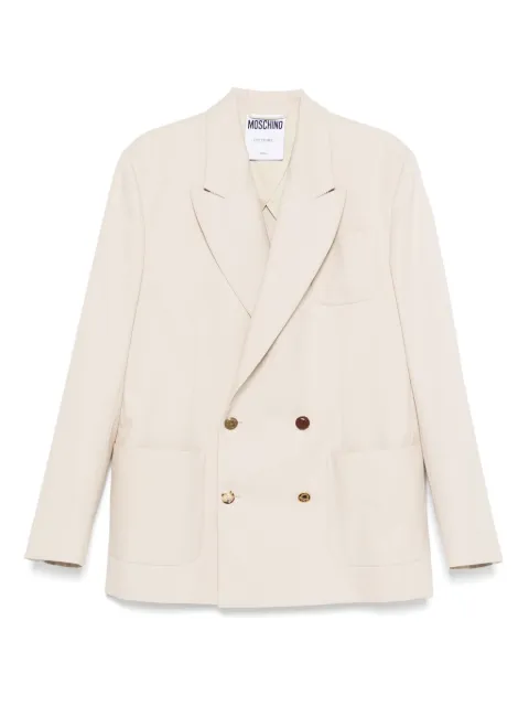 Moschino double-breasted blazer Neutrals A05060213