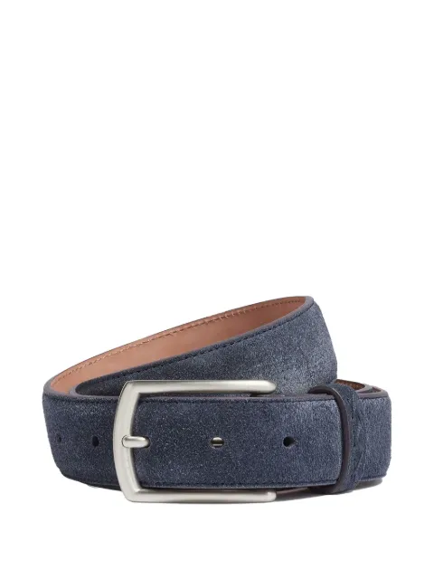 Zegna suede buckle belt Blue LHCASB014AZ