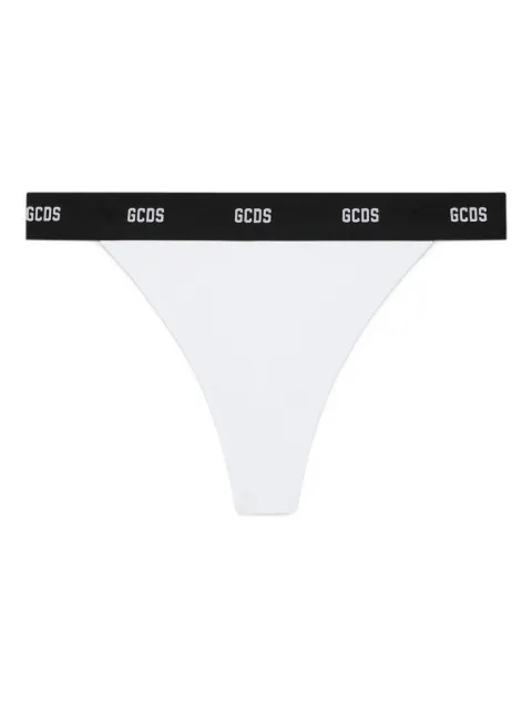 GCDS ribbed logo thong White B1EW3704UW9