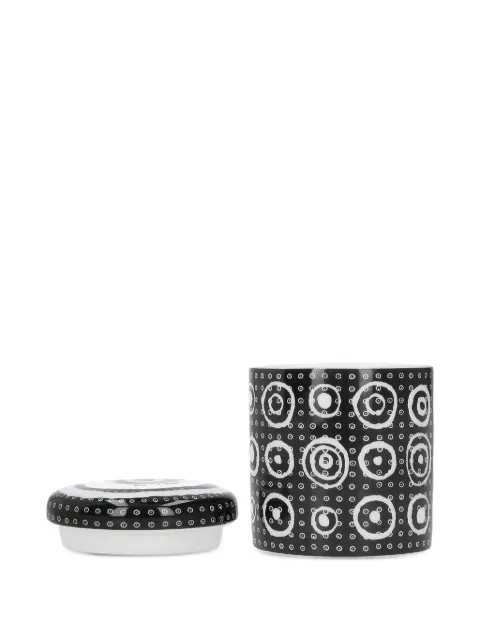 10 CORSO COMO circles print ceramic candle Black CCHDA002X002001