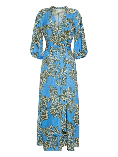 Cara Cara Rosewood floral-print midi dress Blue 1144