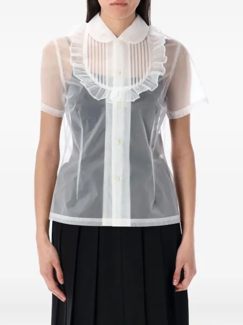 Comme Des Garçons Girl ruffled sheer shirt White NOB0050511