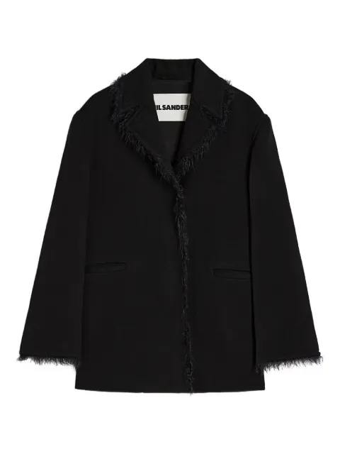 Jil Sander feather-trimmed jacket Black J03AA0199J40285
