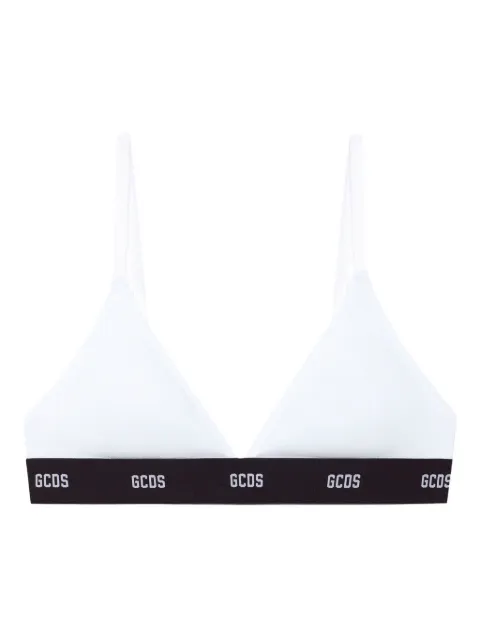 GCDS logo-band triangle bra White B1EW3604UW9