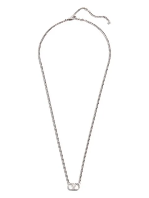 Valentino Garavani Vlogo Signature metal necklace Silver YJ0AG7MET