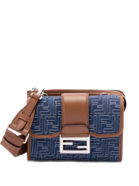 FENDI logo-jacquard crossbody bag Blue 7VA649AUGO