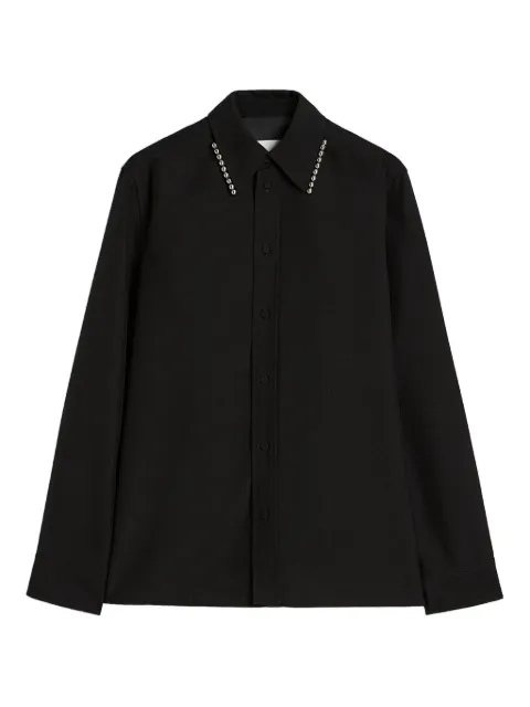 Jil Sander beaded-collar shirt Black J21DL0259J40290