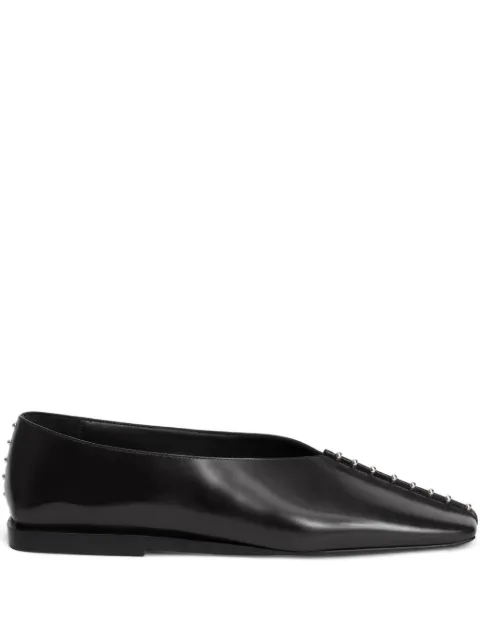 Jil Sander studded pointed-toe flats Black J15WZ0037P7032