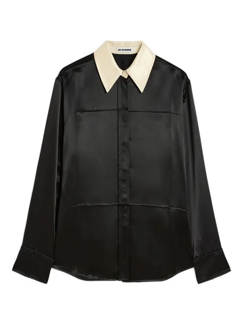 Jil Sander contrast collar shirt Black J03DL0208J66292
