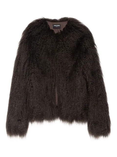 Zadig&Voltaire shaggy faux-fur coat Brown WWCO01243