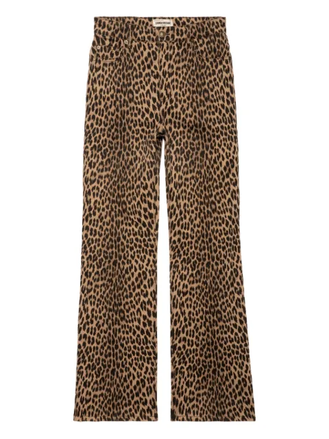 Zadig&Voltaire leopard-print high-rise trousers Neutrals WWJE01317