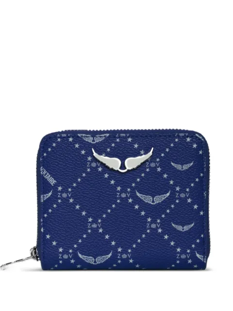Zadig&Voltaire mini ZV monogram wallet Blue LWSG03640