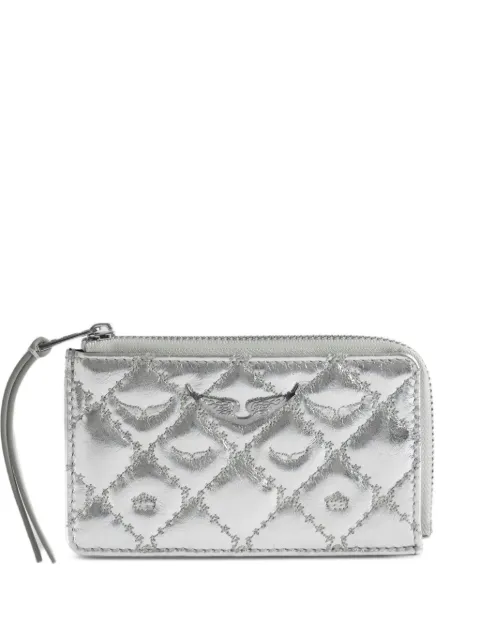 Zadig&Voltaire diamond-pattern wallet Silver LWSG03722