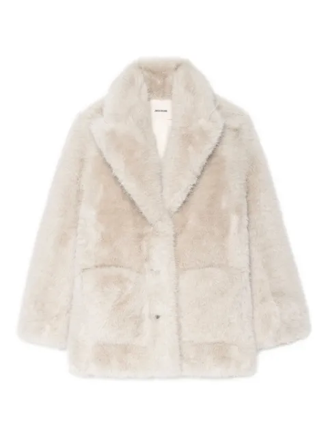 Zadig&Voltaire Fleur faux fur coat Neutrals WWCO01242