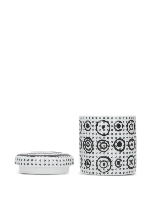 10 CORSO COMO signature circles-print ceramic scented candle (7,5cm) White CCHDA002X002901