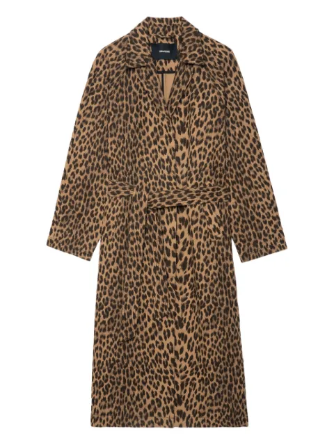 Zadig&Voltaire leopard-print belted coat Neutrals WWCO01714