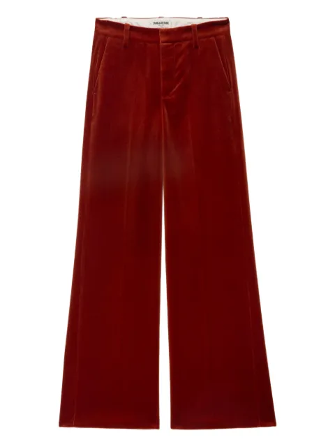 Zadig&Voltaire wide-leg velvet trousers Red WWPA01868