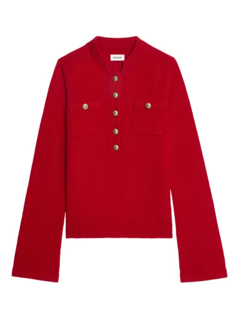 Zadig&Voltaire Lucas button-detailed sweater Red KWSW02831
