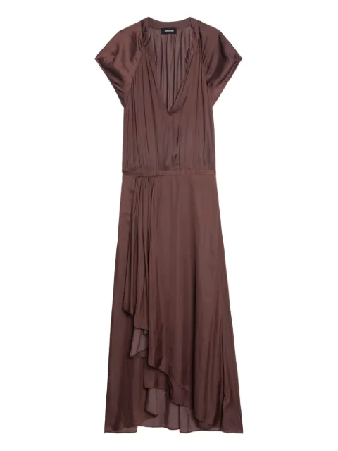 Zadig&Voltaire Randall V-neck midi dress Brown WWDR01358