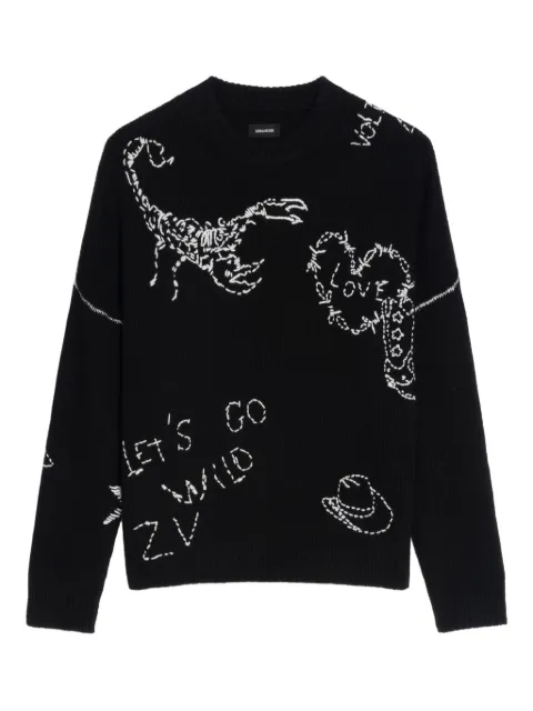 Zadig&Voltaire Baba merino sweater Black KWSW02902