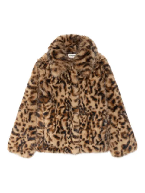 Zadig&Voltaire leopard-print faux-fur coat Brown WWCO01253