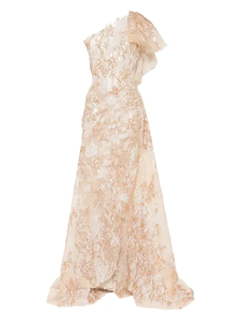 Saiid Kobeisy embroidered maxi dress Gold RTWSS2538