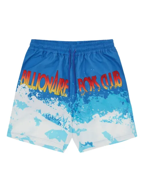 Billionaire Boys Club wave-print swim shorts Blue B25225