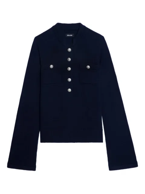 Zadig&Voltaire button-detail jumper Blue KWSW02831