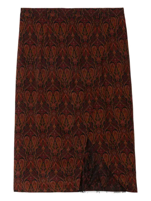 Zadig&Voltaire paisley-print straight skirt Brown WWSK01608
