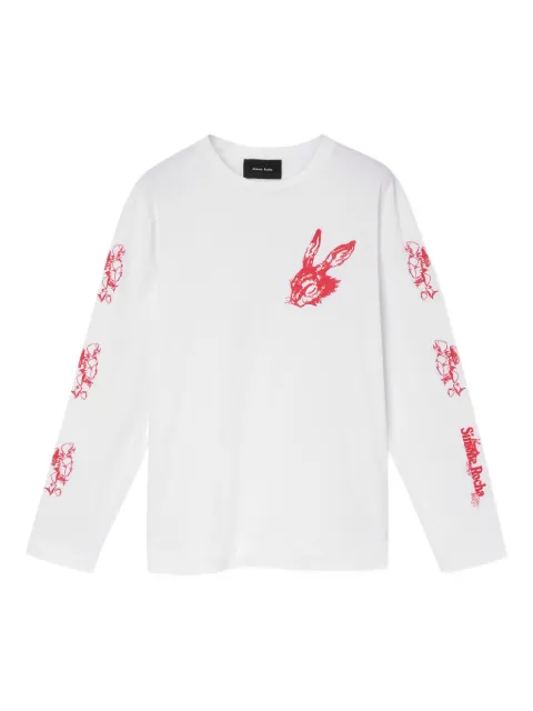Simone Rocha Tortoise & Hare long-sleeve T-shirt White 5194P51M0569GRAPHICJERSEYWHITERED