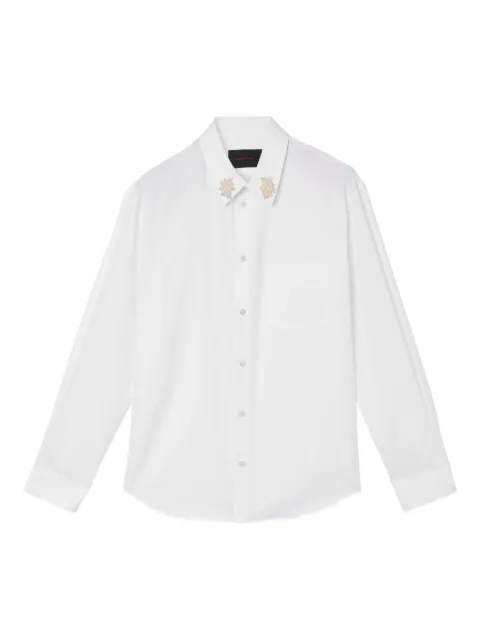 Simone Rocha pearl-embellished shirt White 5384B1025COTTONPOPLINWHITEPEARL2