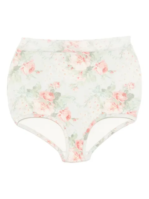 Simone Rocha floral-print brief Multicolour EMK3P0668FLORALTECHKNITBABYBOUQUET