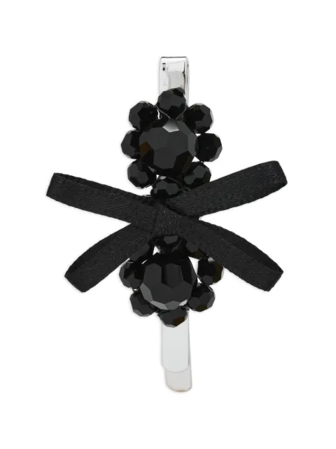 Simone Rocha beaded bow hair accessory Black CLP550903CRYSTALJET