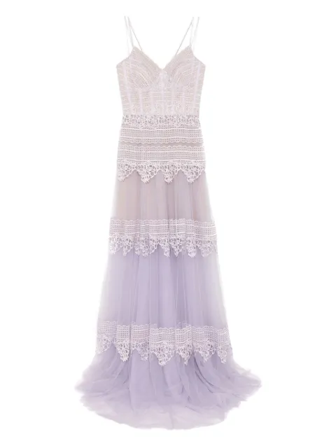 Saiid Kobeisy lace sleeveless dress Purple RTWSS2534
