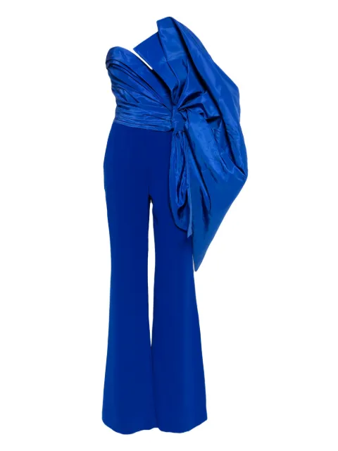Saiid Kobeisy Taffeta-bow jumpsuit Blue RTWSS2532